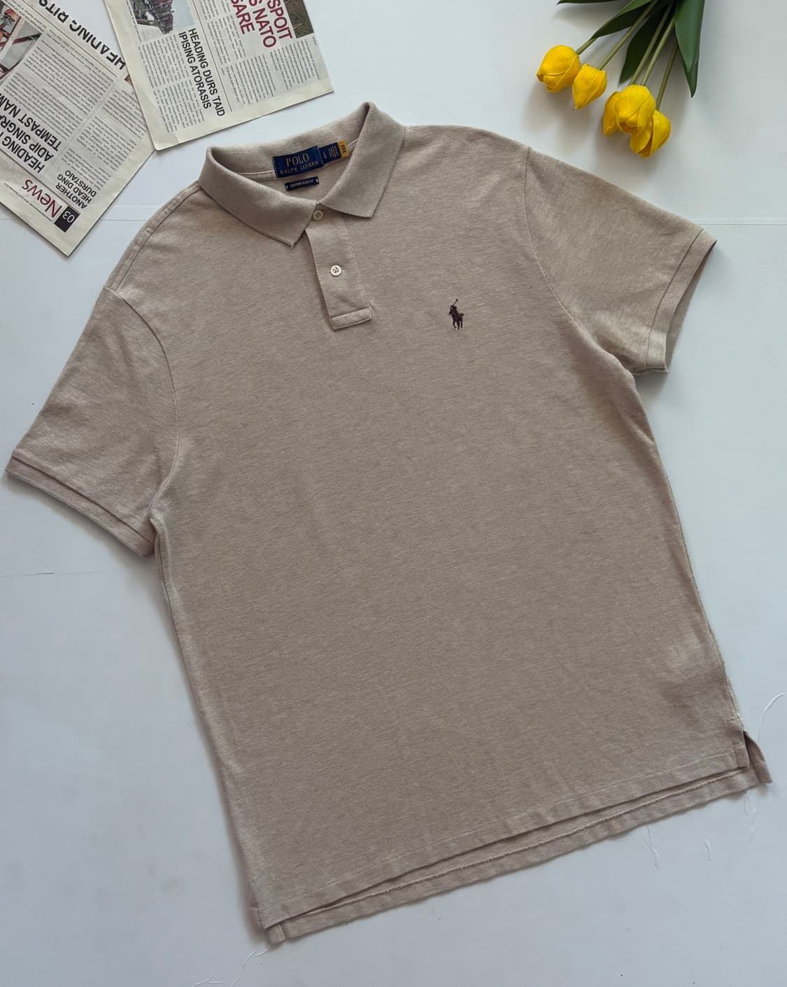 Polo 폴로랄프로렌 QR 베이지 PK 카라티  상품이미지1