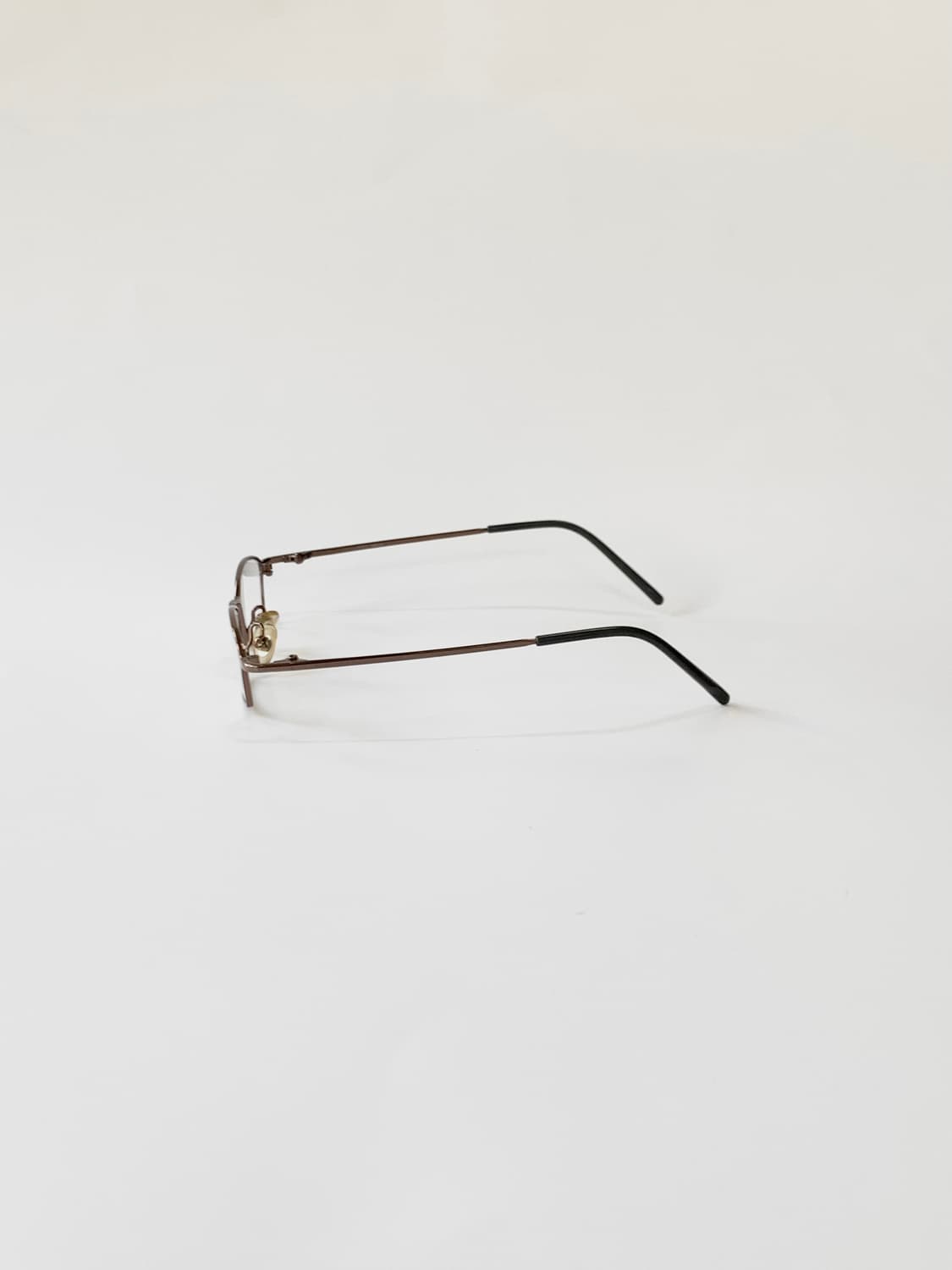 [픽키-596] (Small) 브라운 메탈 사각 안경테 클래식 소형 상품이미지3