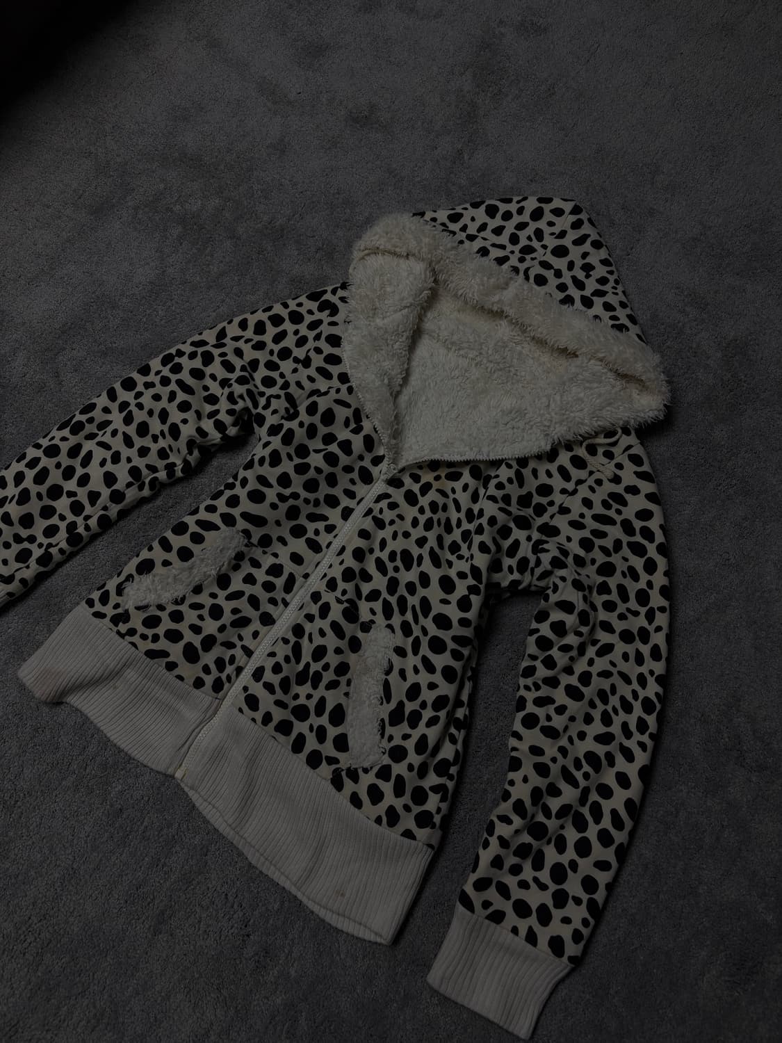 Vintage Gyaru Y2K Fur hood zip up 상품이미지2