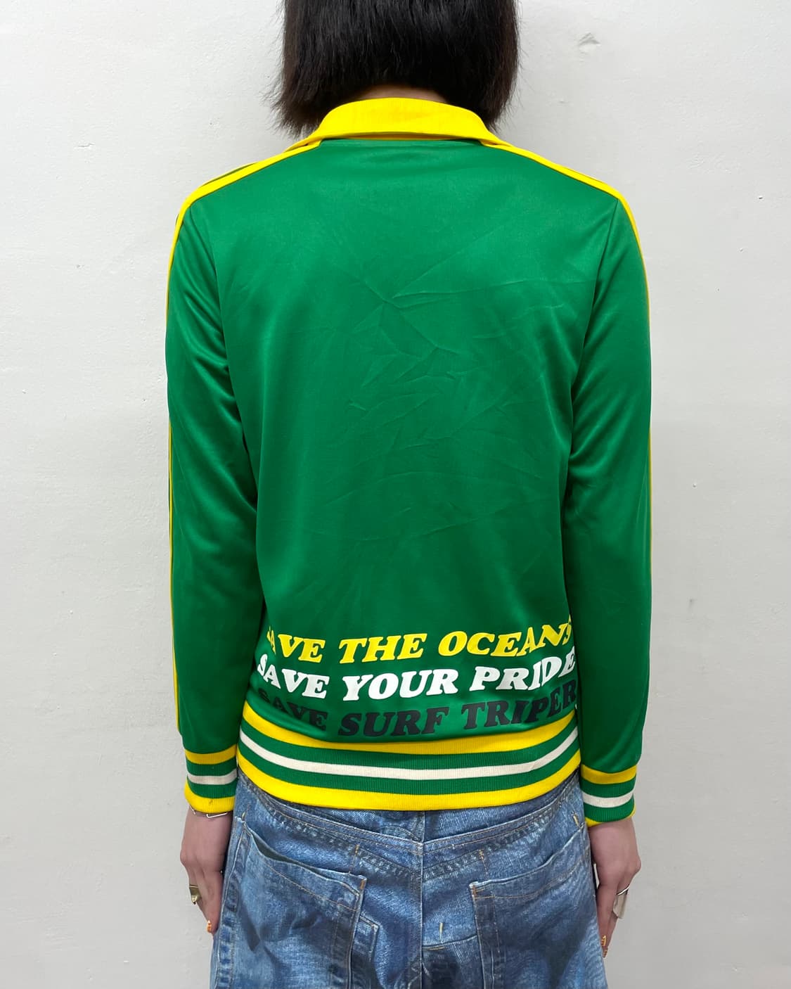  Lazy Soul Retro Green Track Top 상품이미지2