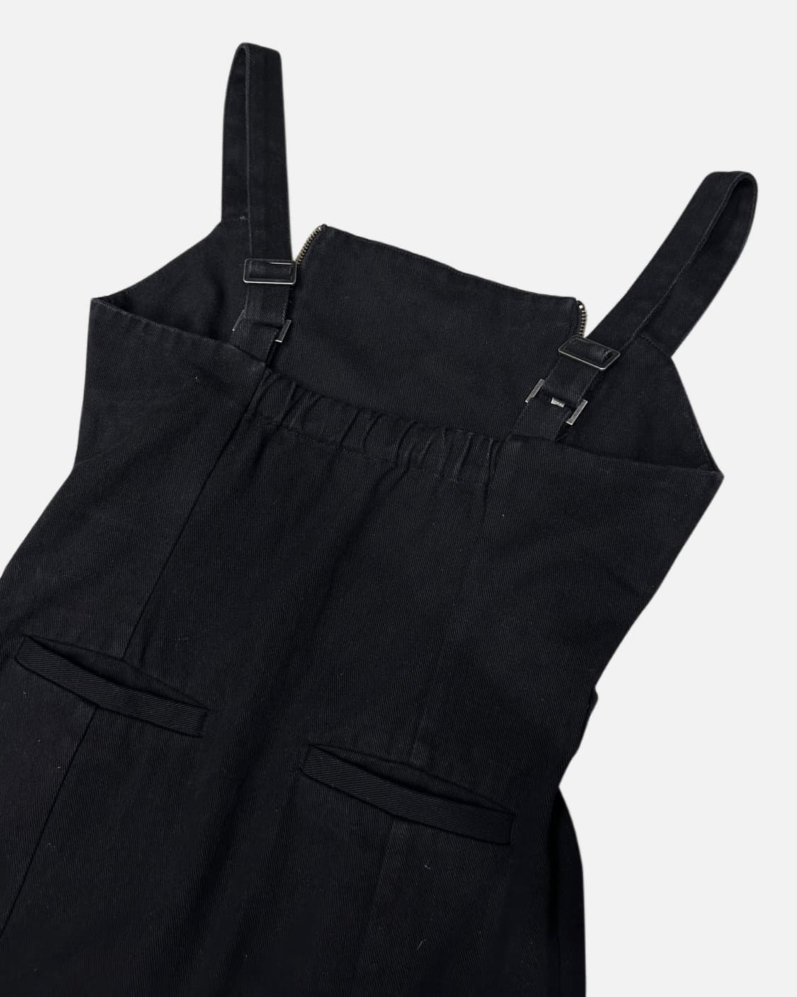 zip-up slit black dress 상품이미지6