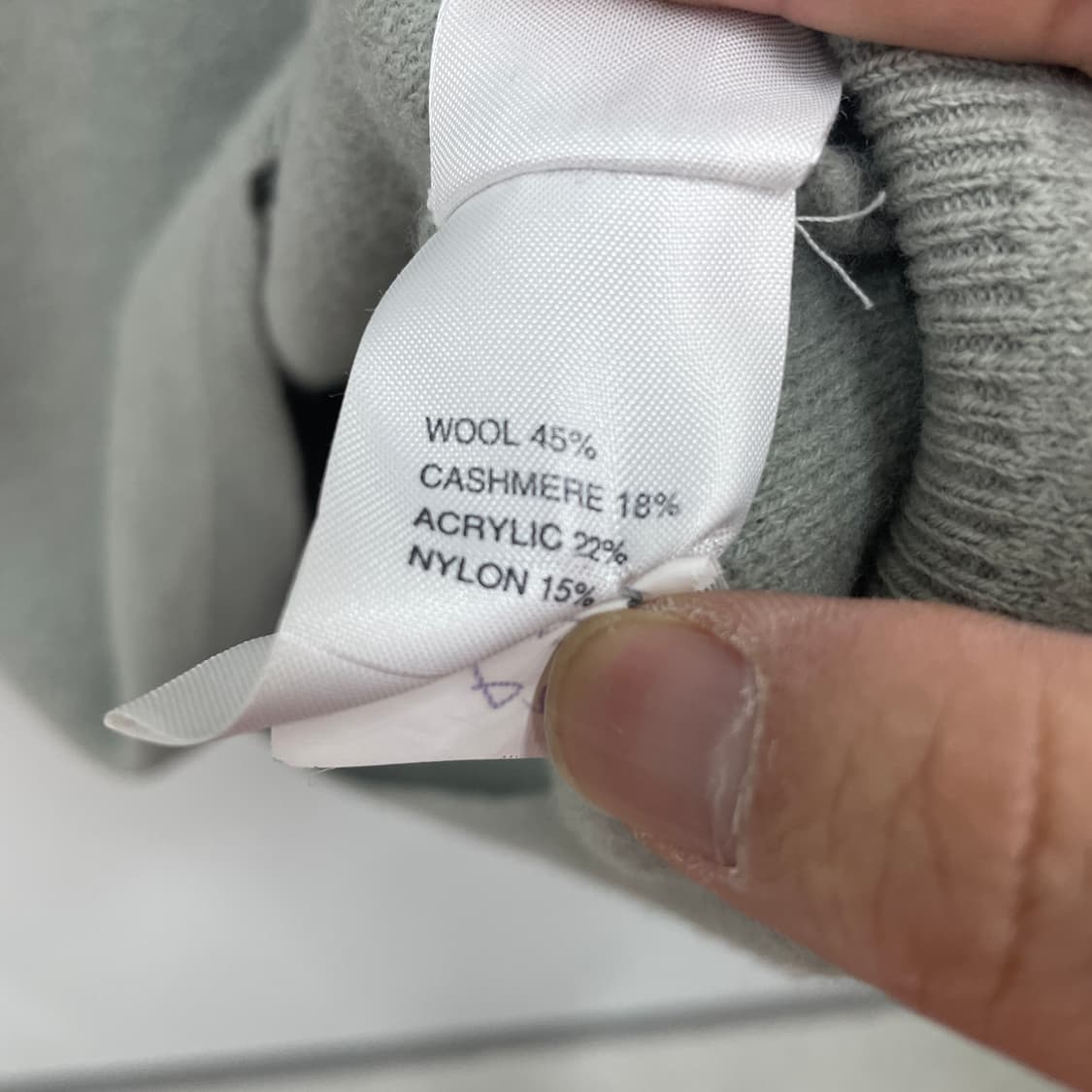 쿠어 라운드넥 캐시미어 혼방 민트 니트 상품이미지4