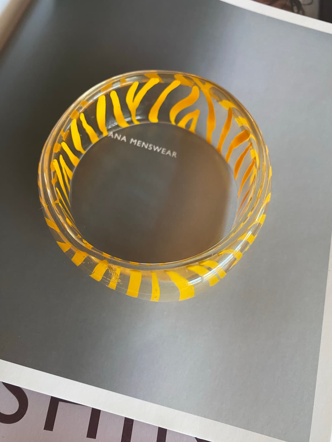 빈티지 지브라 노란 뱅글 팔찌 상품이미지2