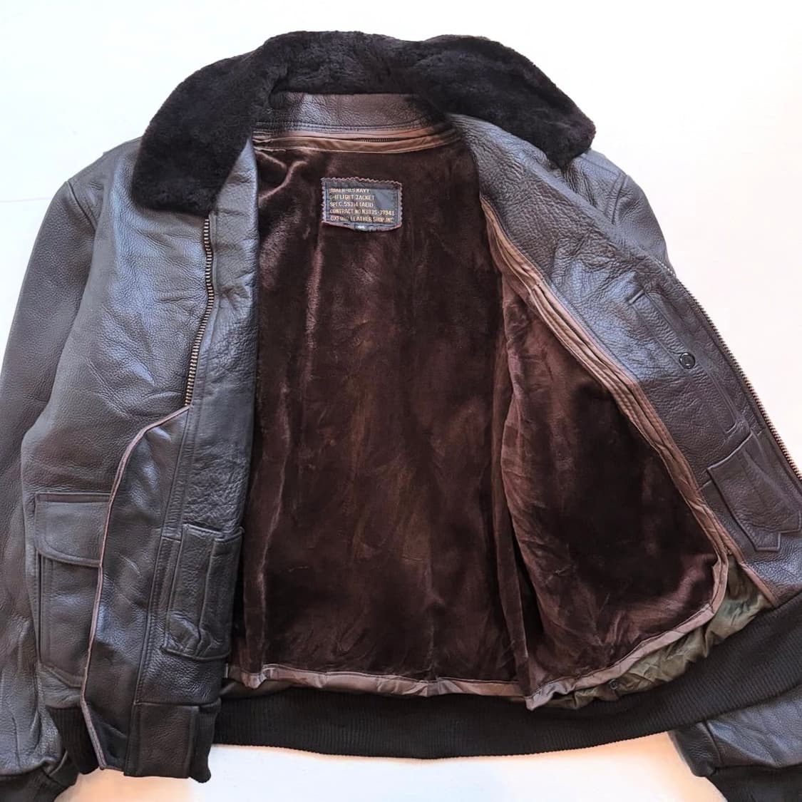 50's VINTAGE U.S.NAVY G-1 플라잉 자켓 상품이미지3