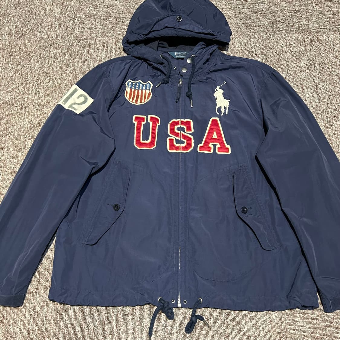 XL) 폴로 랄프로렌 USA 성조기 바람막이 후드 자켓 상품이미지2