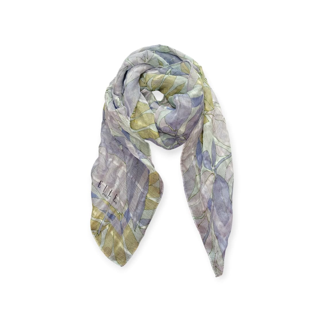 엘르 나뭇잎 패턴 실크스카프 상품이미지1