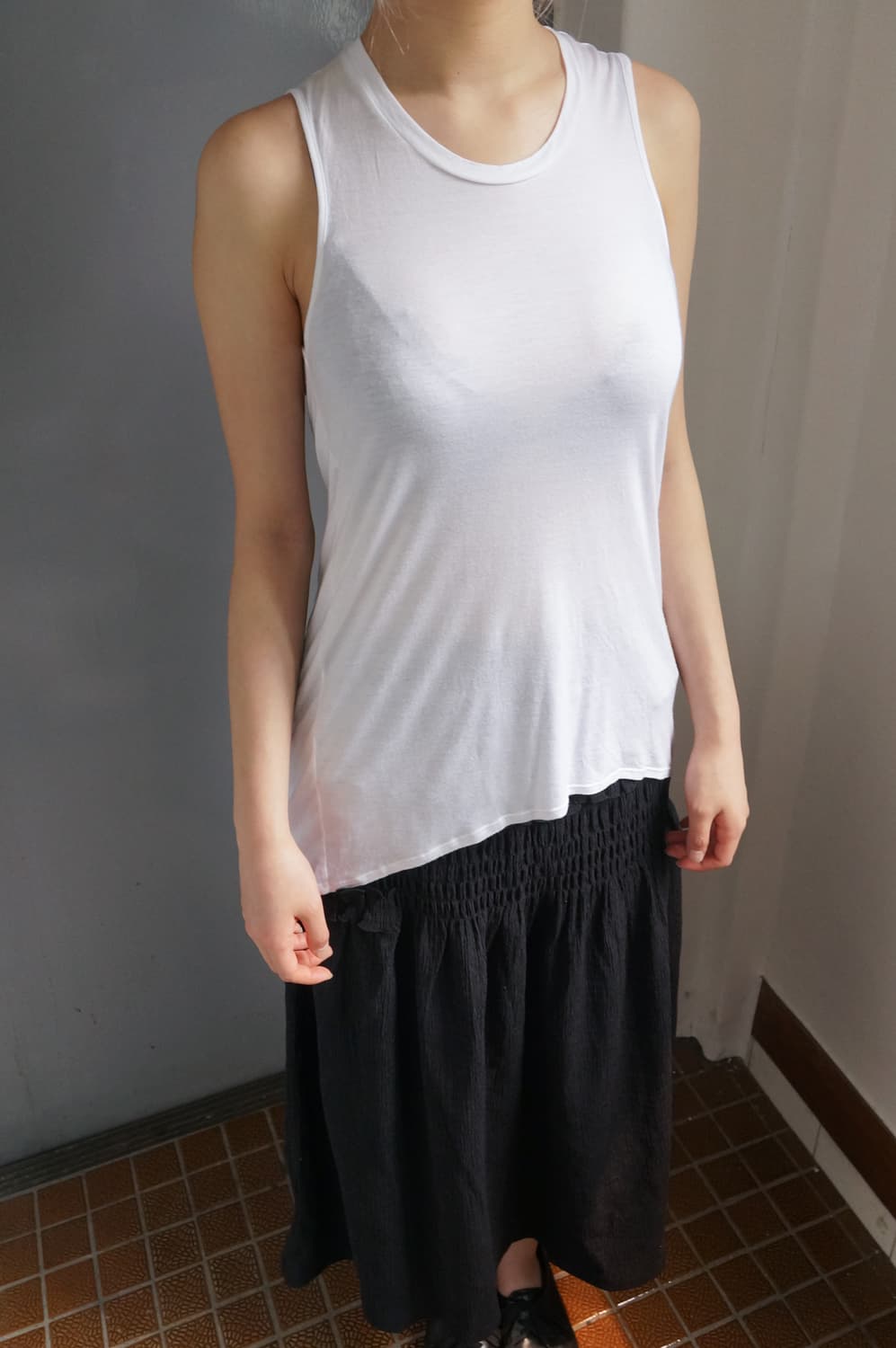 헬무트 랭 비대칭 슬리브리스 상품이미지2