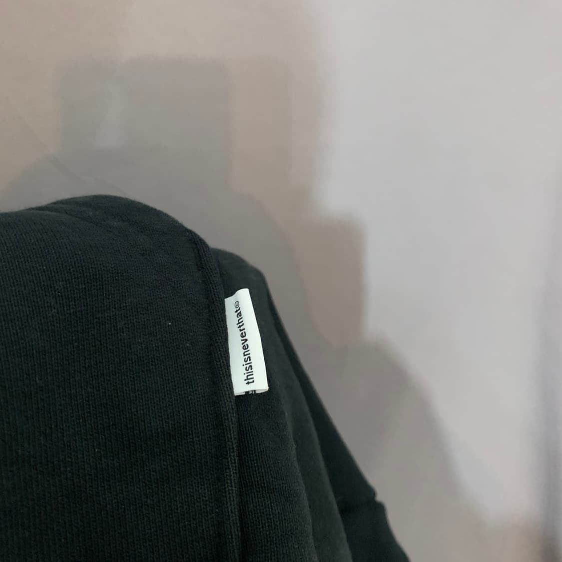 L 디스이즈네버댓 로고 레터링 자수 오버핏 기모 후드티 상품이미지4