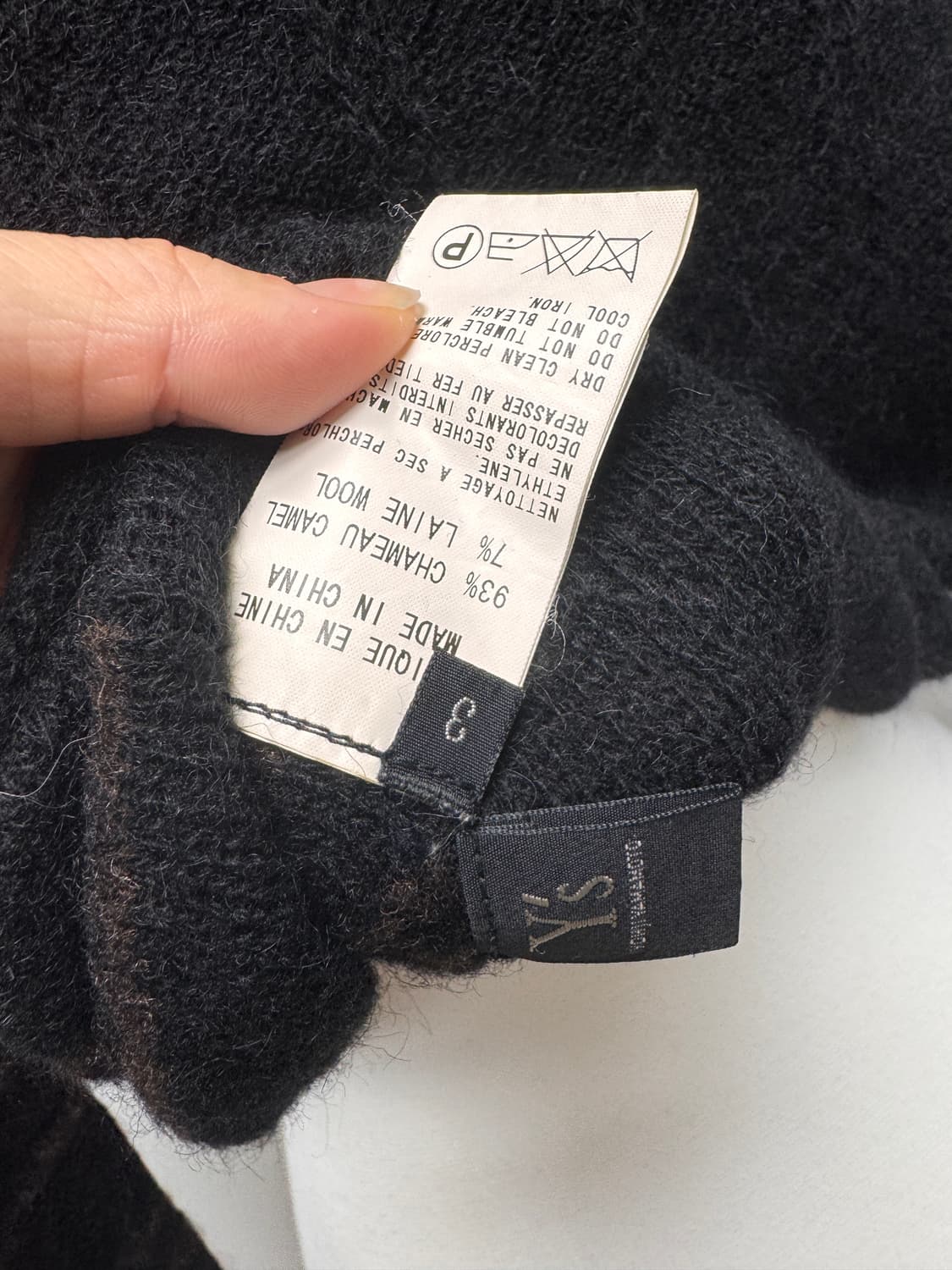 Y's 요지야마모토 언발패치워크 하이넥 니트  상품이미지3