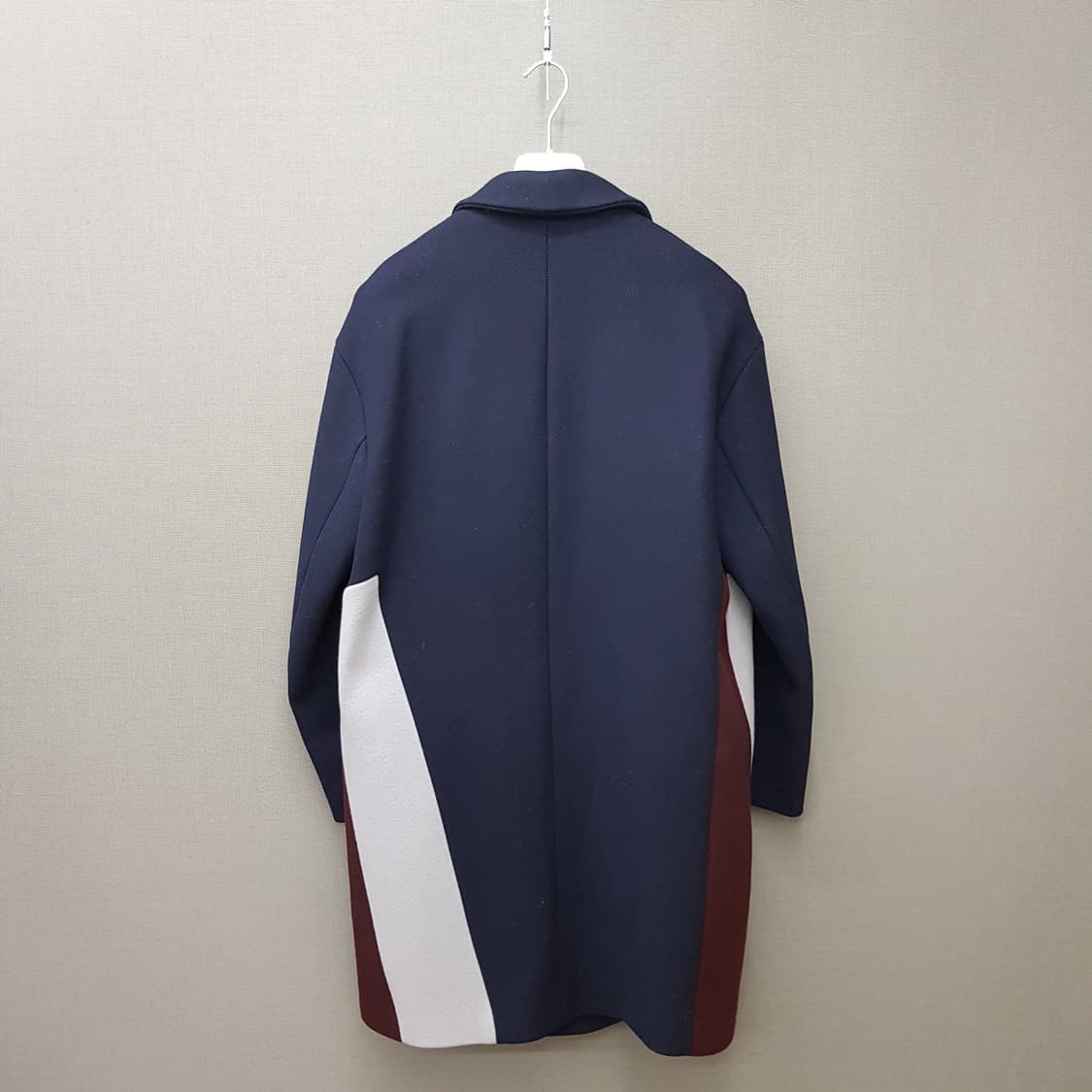 한섬 시스템 이탈리안 패브릭 울 캐시미어 블록 코트 100사이즈 상품이미지5
