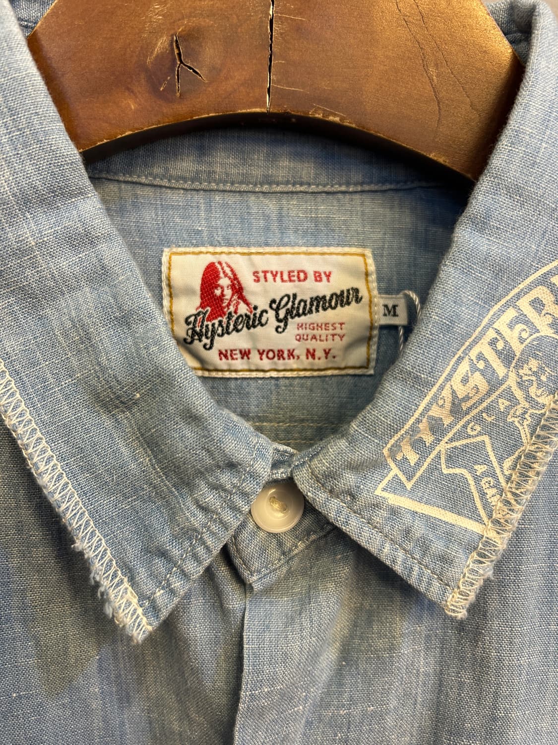 히스테릭 글래머 그래픽 데님 셔츠 상품이미지4