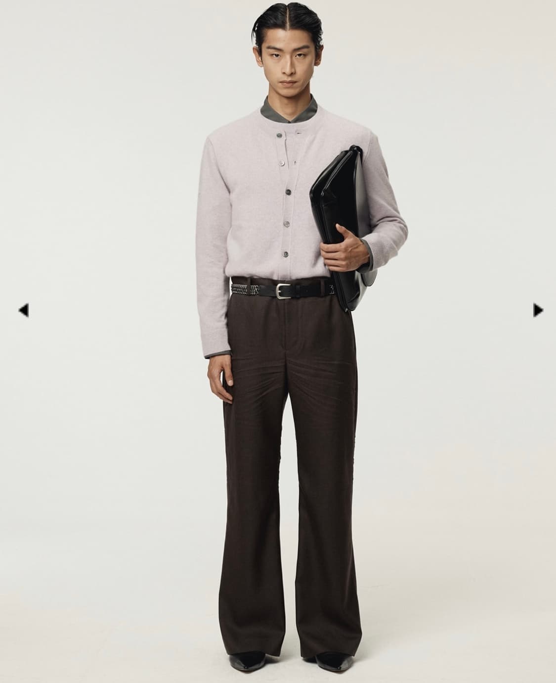 렉토 25FW 크루넥 레이어드 가디건 니트 탑 L 상품이미지1