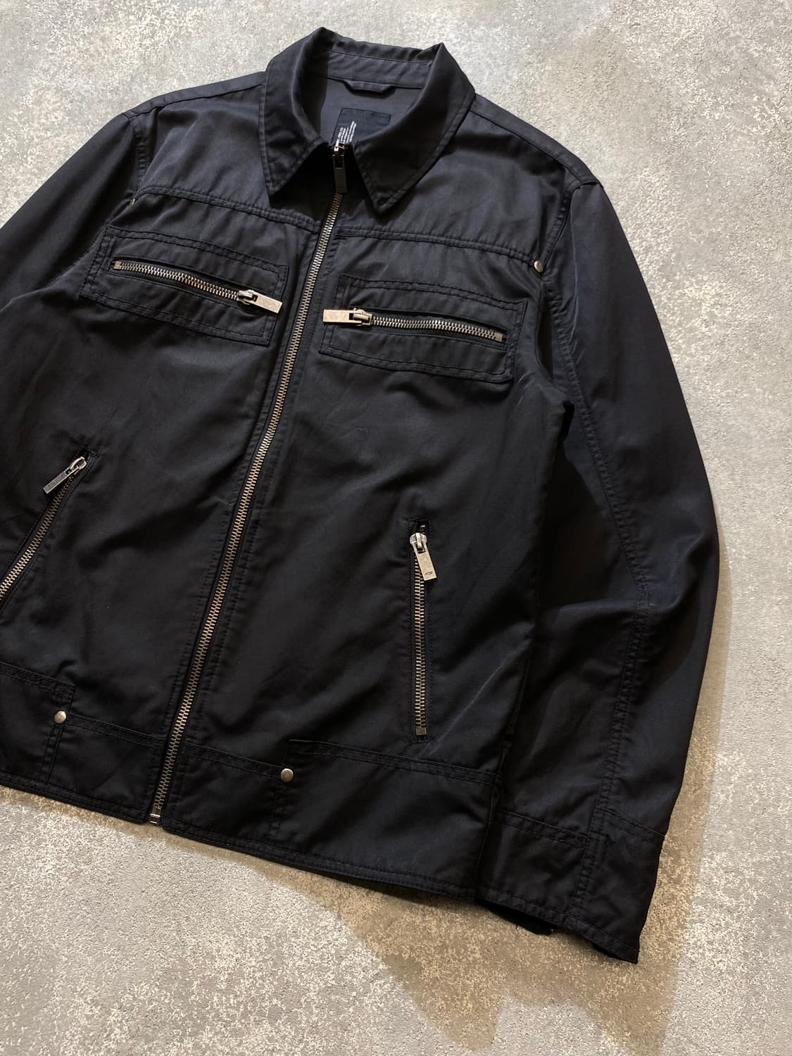 [L] Jack & Jones 빈티지 블랙 코팅 싱글 라이더 자켓 상품이미지4