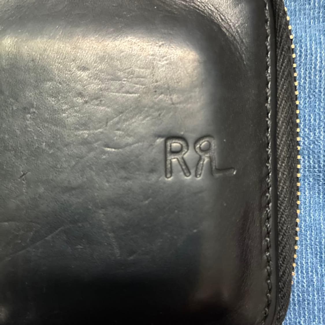 RRL 더블알엘 레더 지퍼 월렛 블랙 상품이미지2