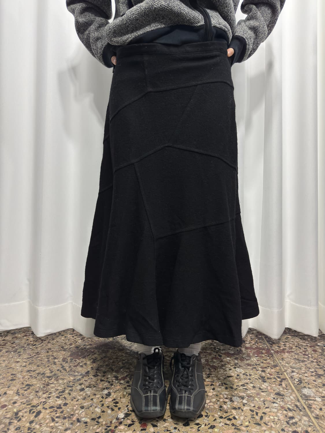 keiko kishi design wool skirt 상품이미지2