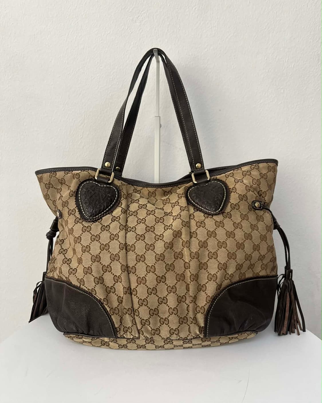 구찌 GG캔버스 하트 빅 쇼퍼백 숄더 토트백 상품이미지1