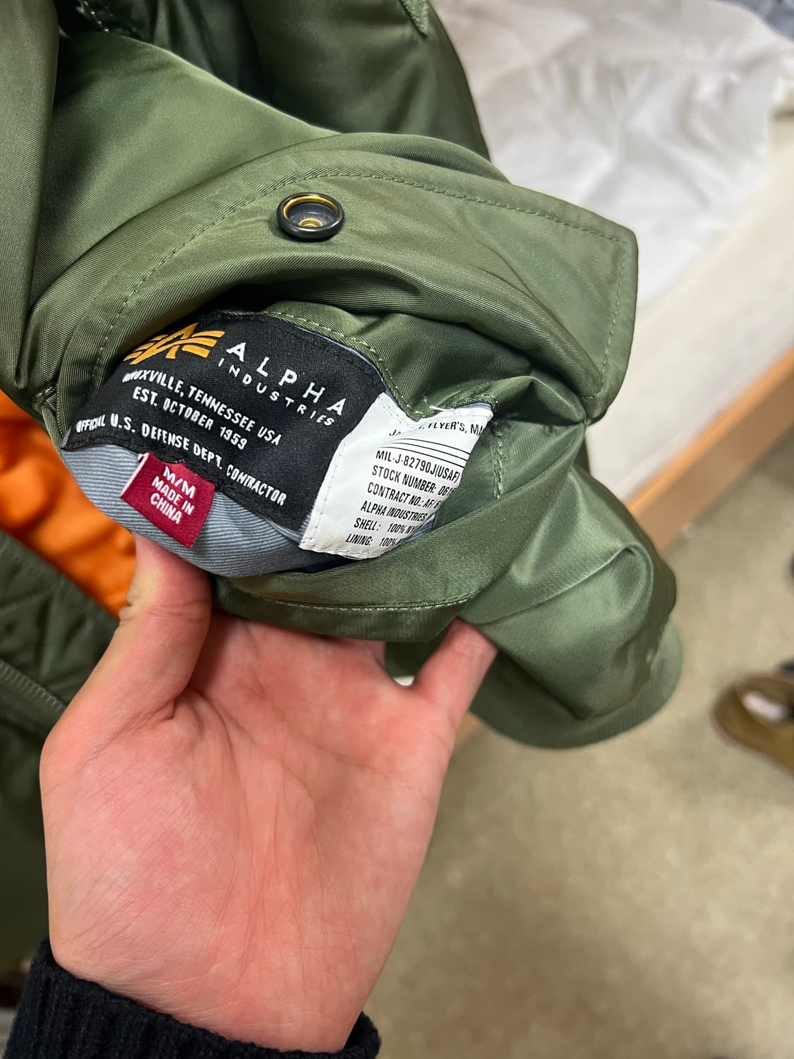 알파인더스트리 ma-1팝니다 상품이미지6