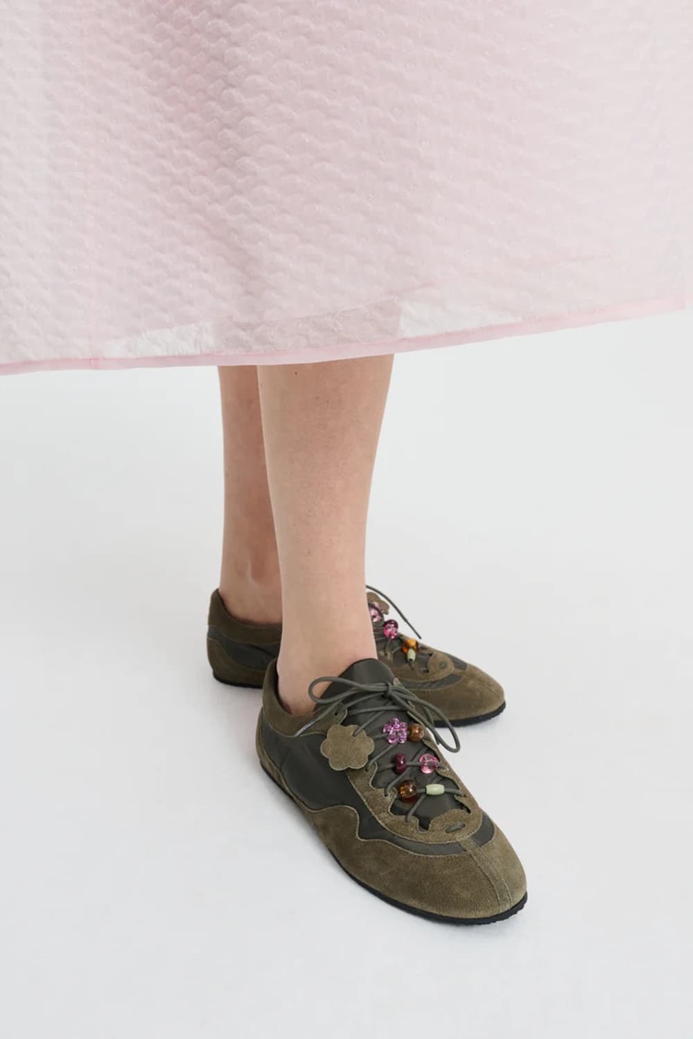 [36,37,38]세실리에 반센 26ss 비즈 슈즈/카키 상품이미지2