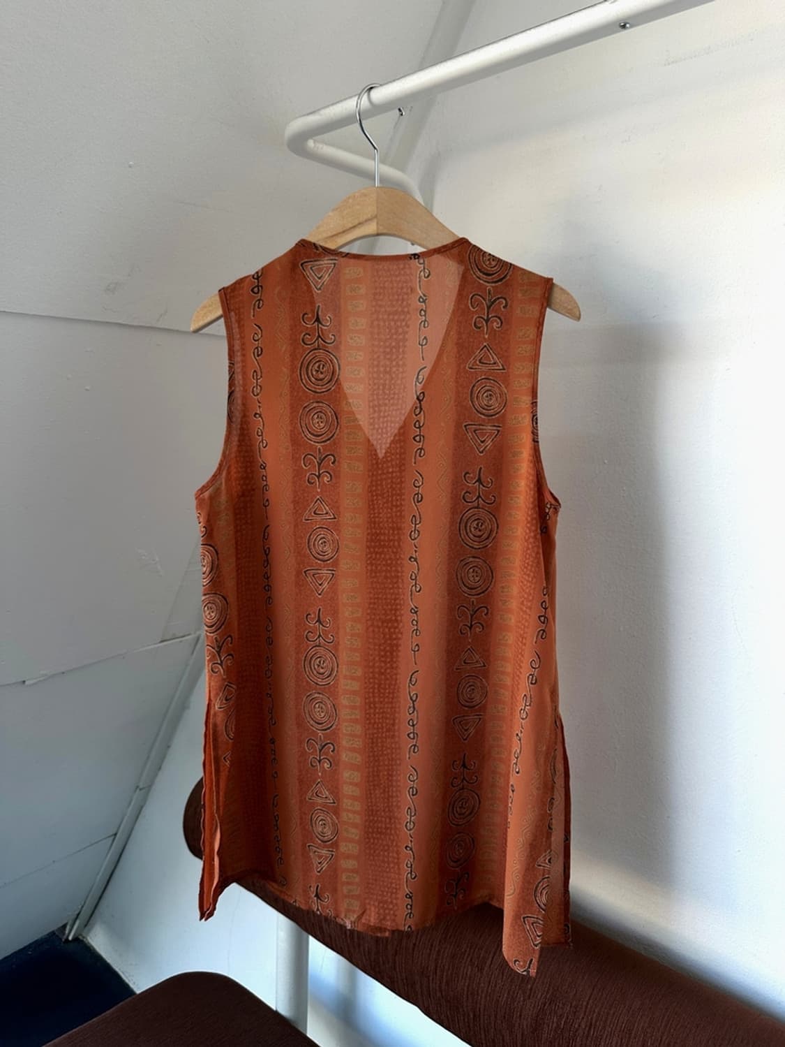 Vintage patterned 2way sheer sleeveless  상품이미지6