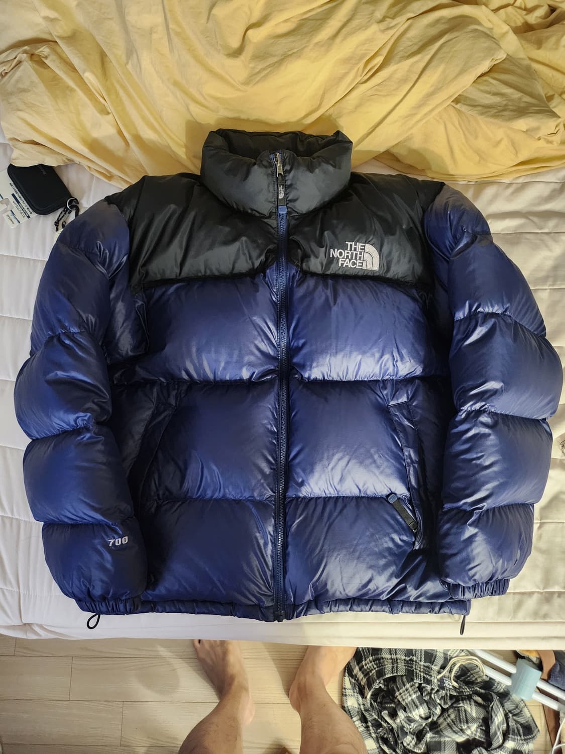 노스페이스 눕시 700 패딩 네이비 105 A급 상품이미지1