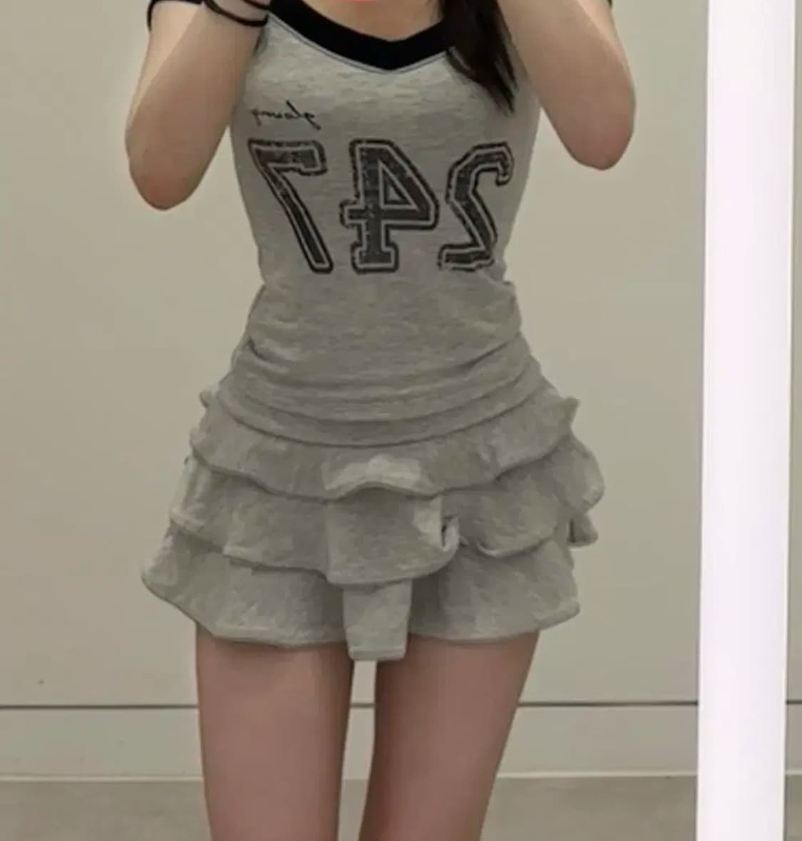 글로니 피콧 프릴 스커트 치마 상품이미지1