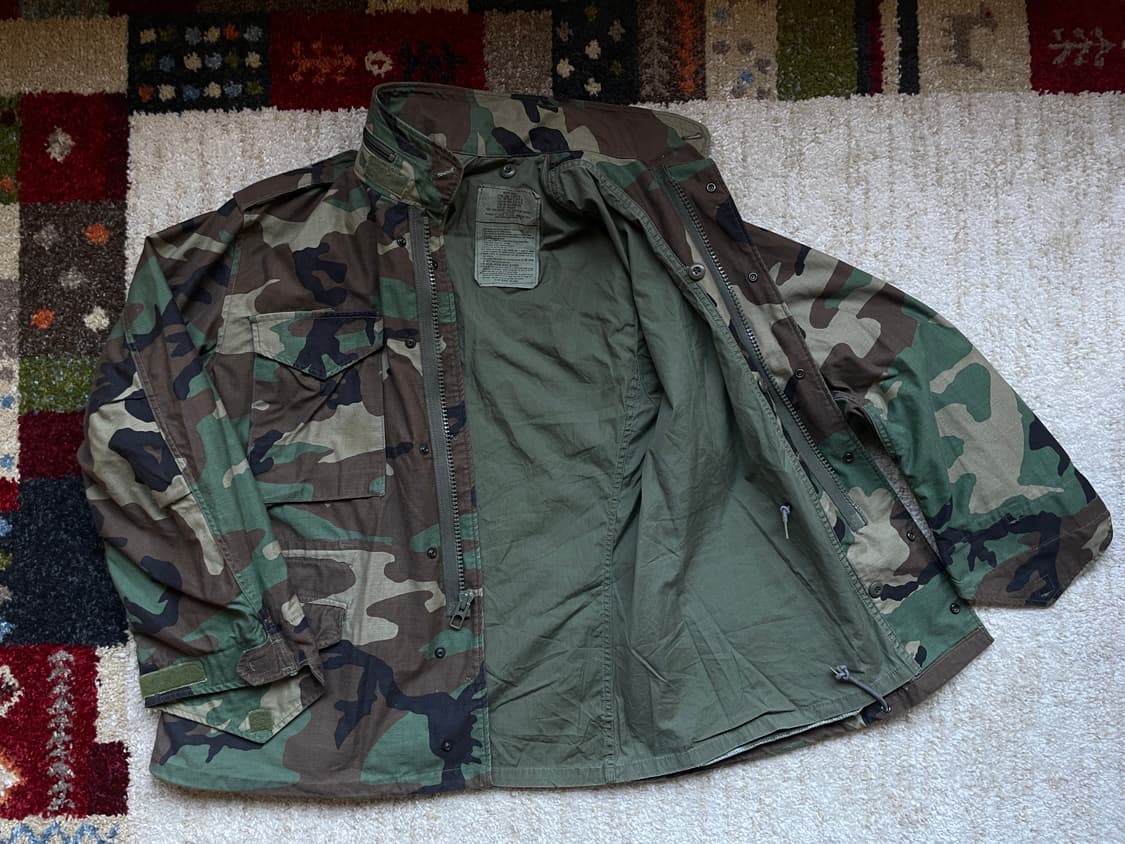 [미디움-숏] 미군 M65 오리지널 우드랜드 필드 자켓 새제품 컨디션 상품이미지7