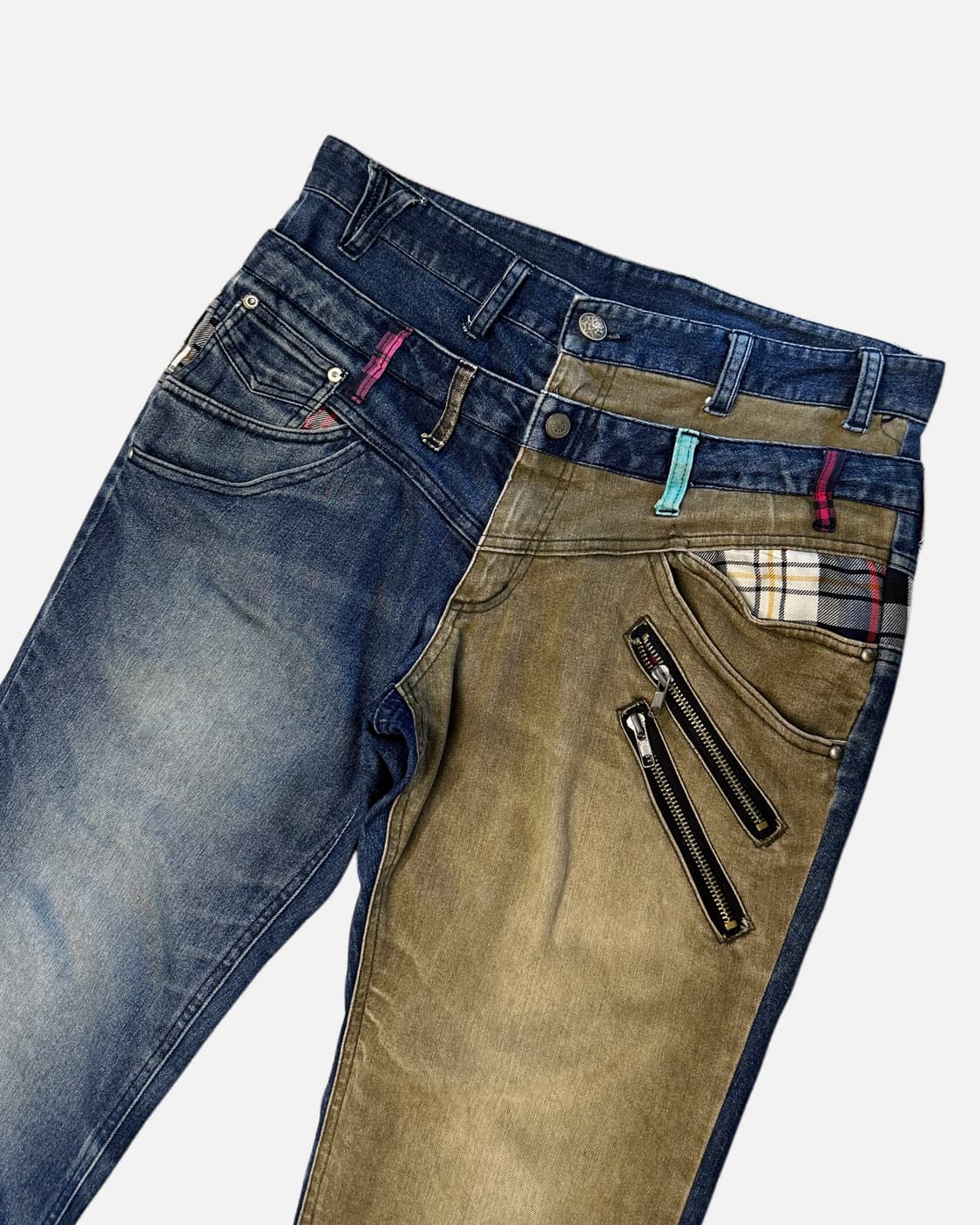 double weist 2tone punk jean 상품이미지3