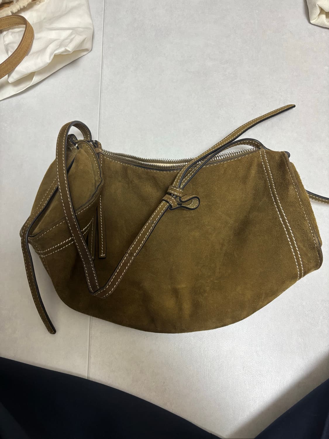 자라 스웨이드 볼링백 상품이미지2