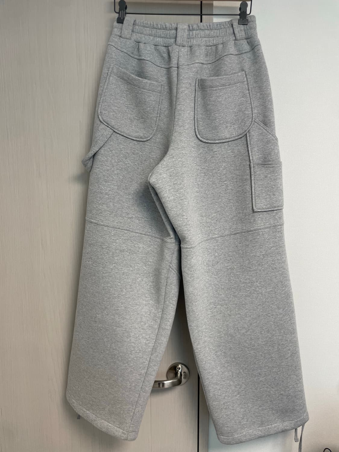 MJD 3D 니 스웨트 팬츠 멜란지 그레이 새상품급 상품이미지3