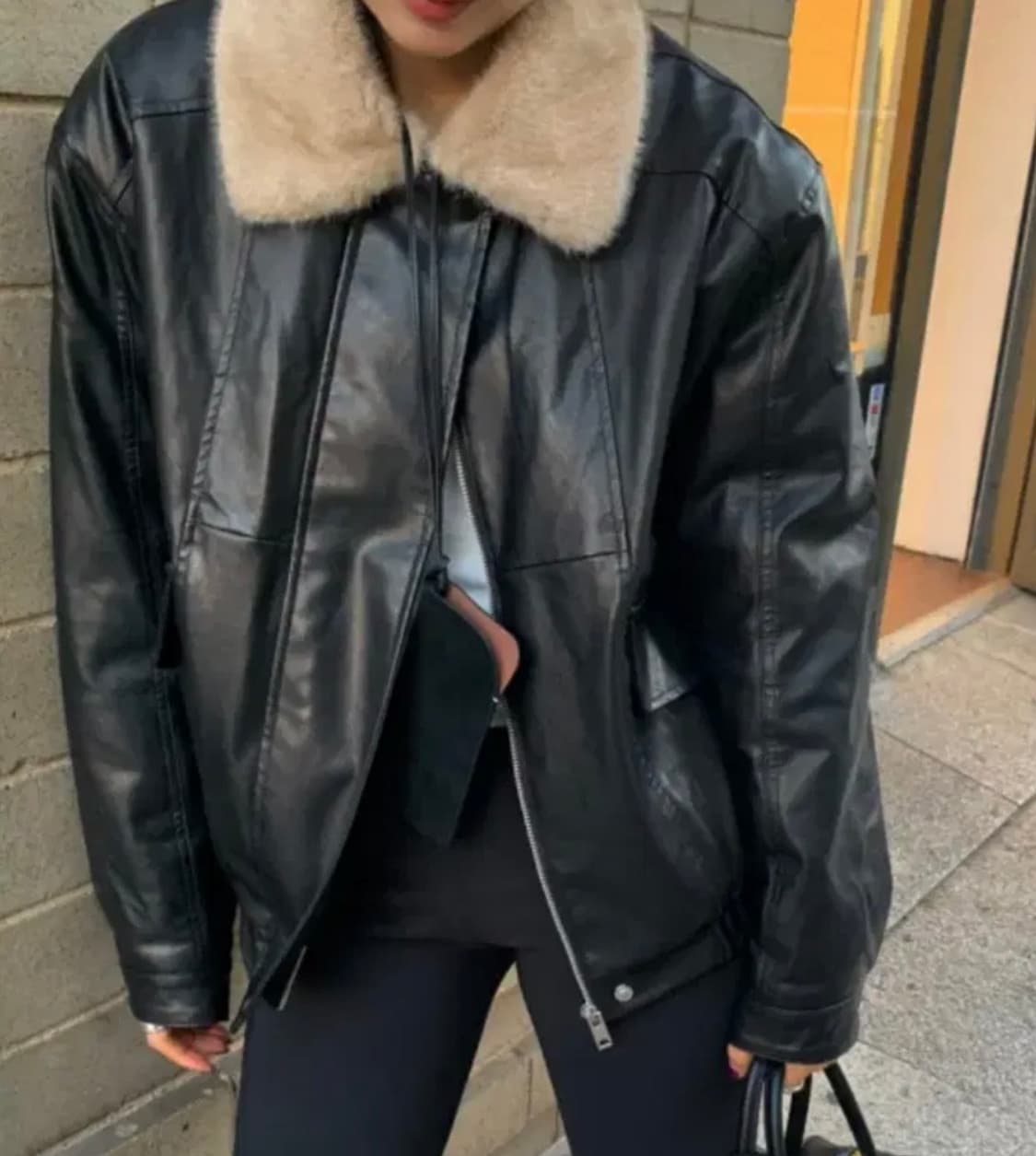 퍼 가죽 자켓 (원가 120,000) 상품이미지3