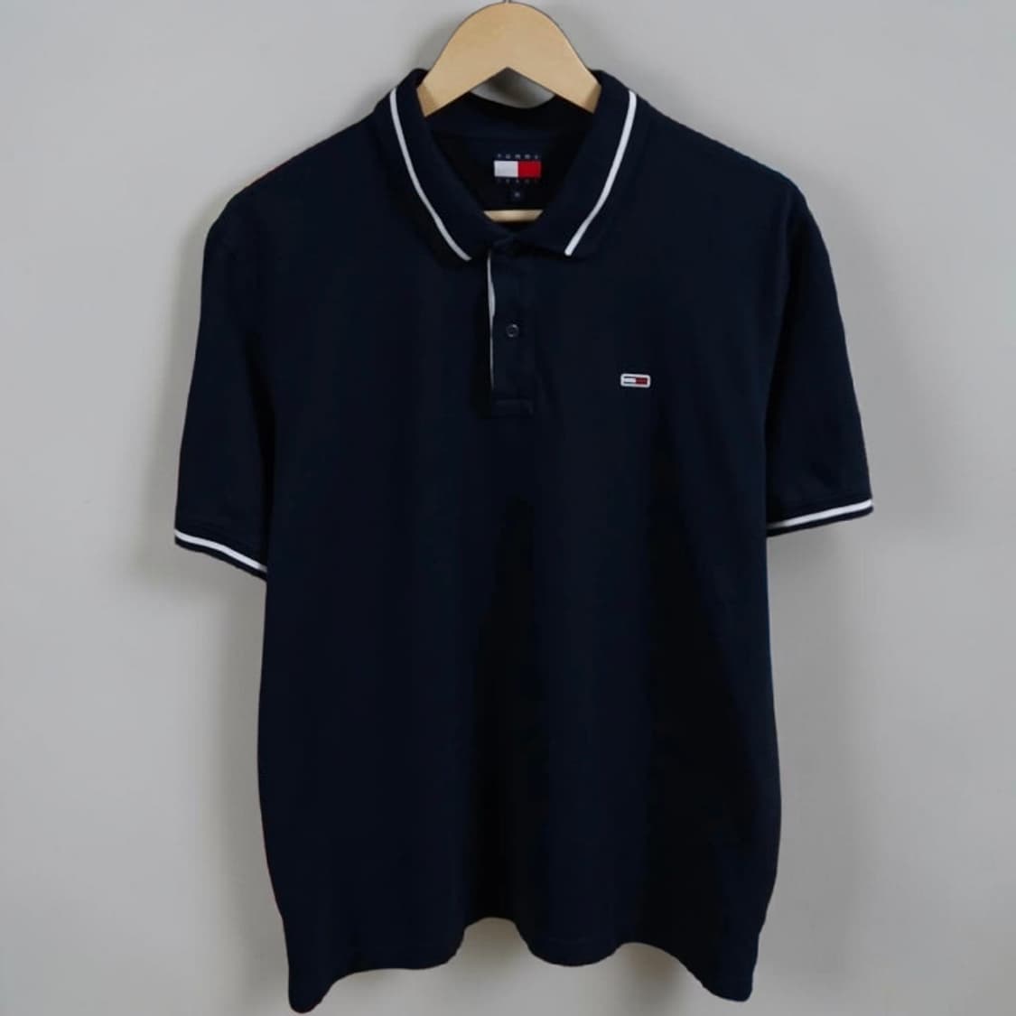 105 TOMMY 타미힐피거 반팔 카라티 네이비 상품이미지1