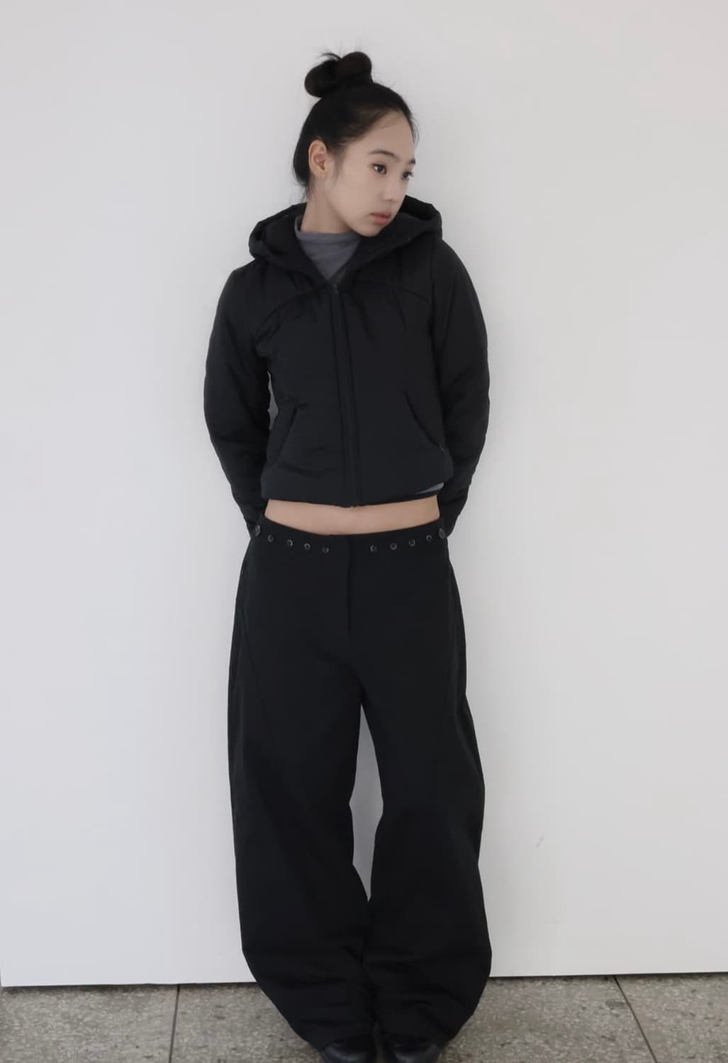 BUTTON LINE LOWRISE WIDE PANTS 상품이미지2