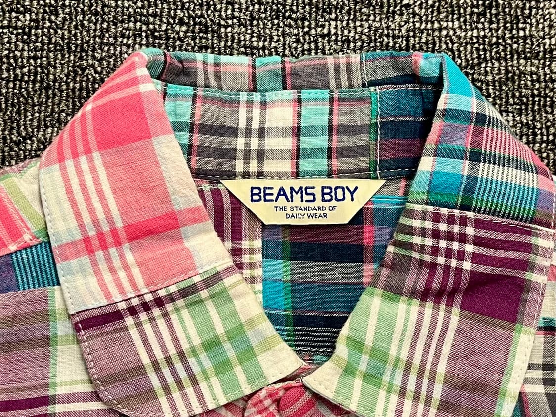 [55~66] 빔즈보이 BEAMSBOY 패치워크 민소매 셔츠 상품이미지3