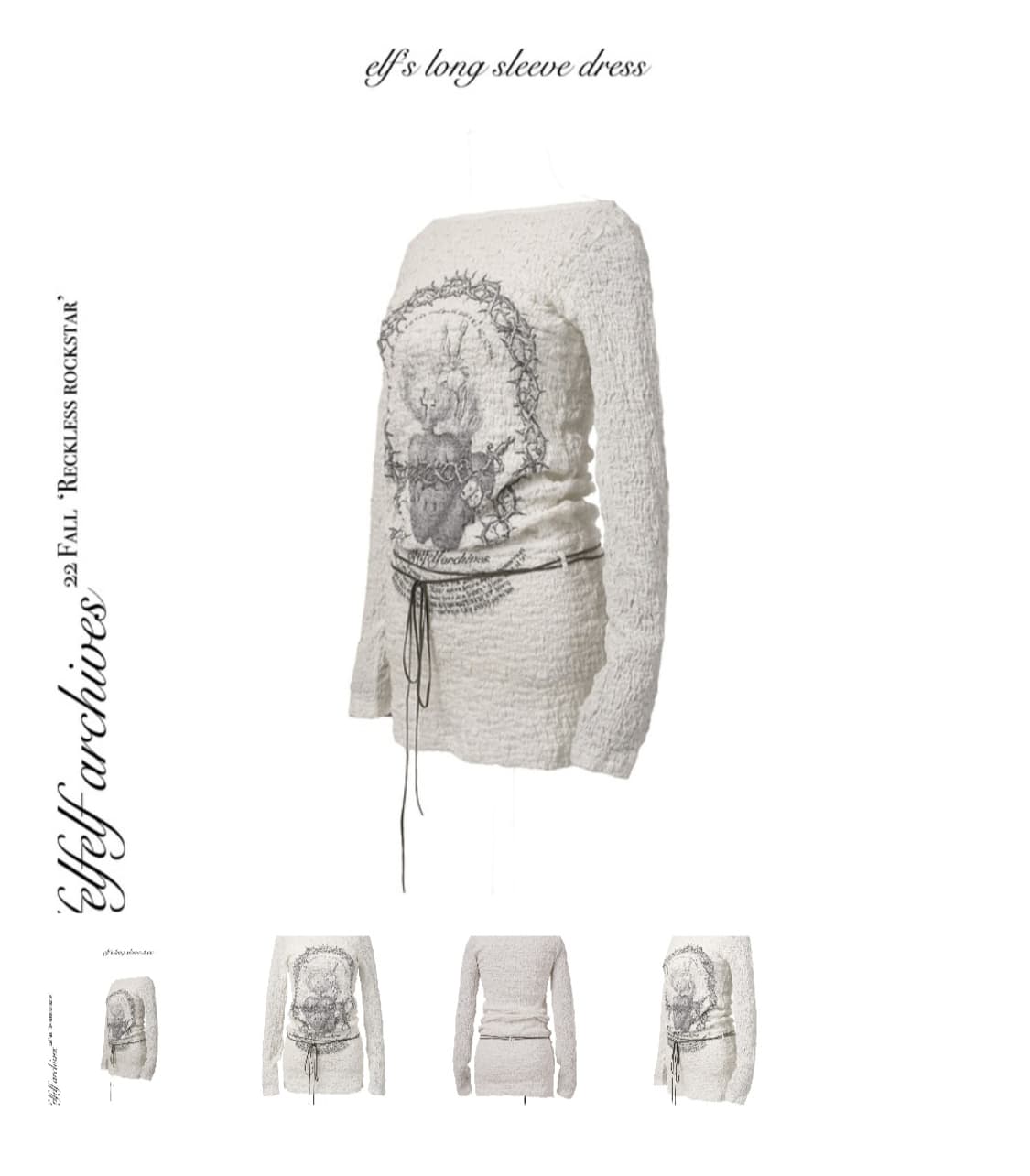 elfelfelfarchives 엘프엘프엘프아카이브 엘프 롱슬리브 드레스 상품이미지1