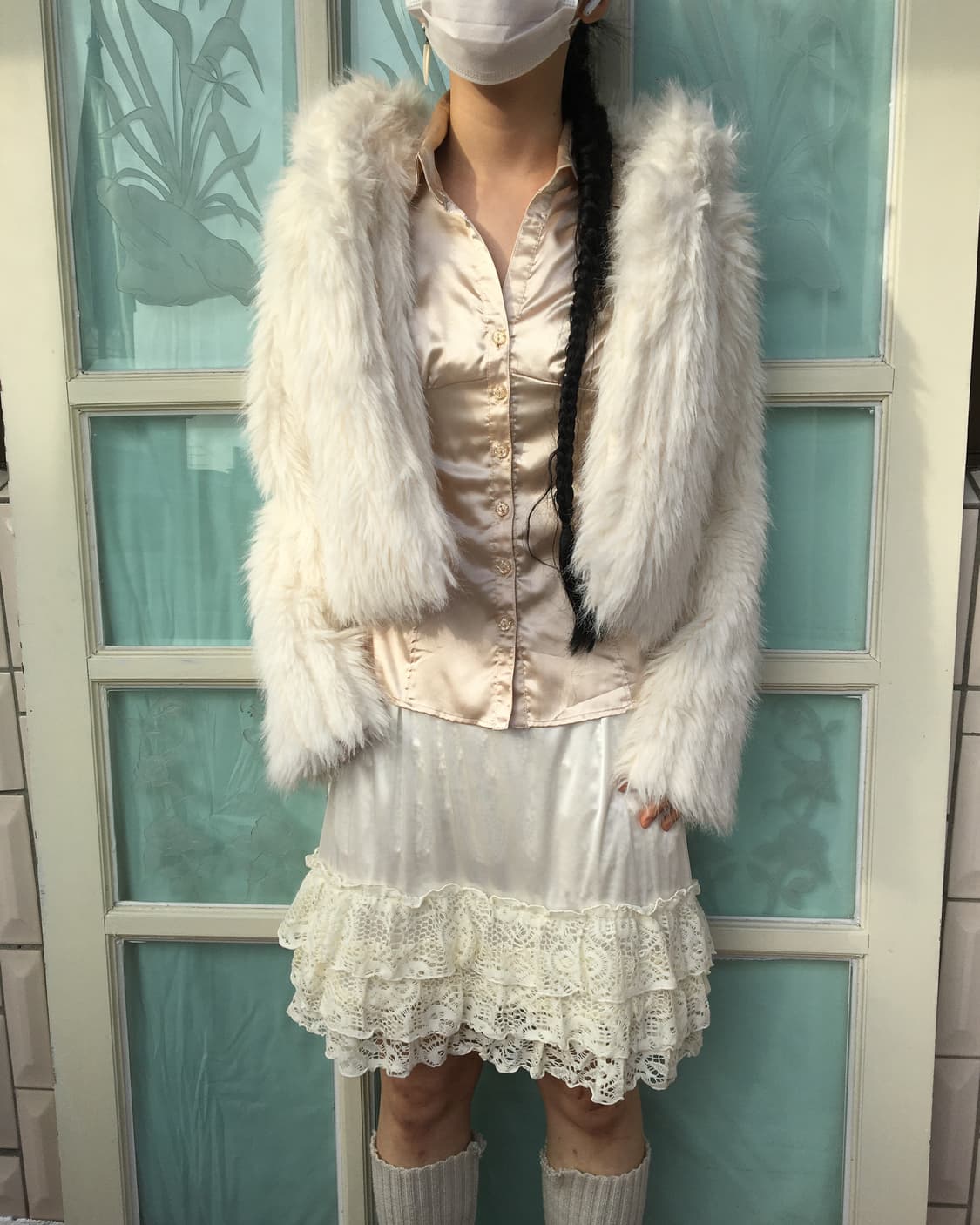 Fake fur hood jacket 상품이미지7