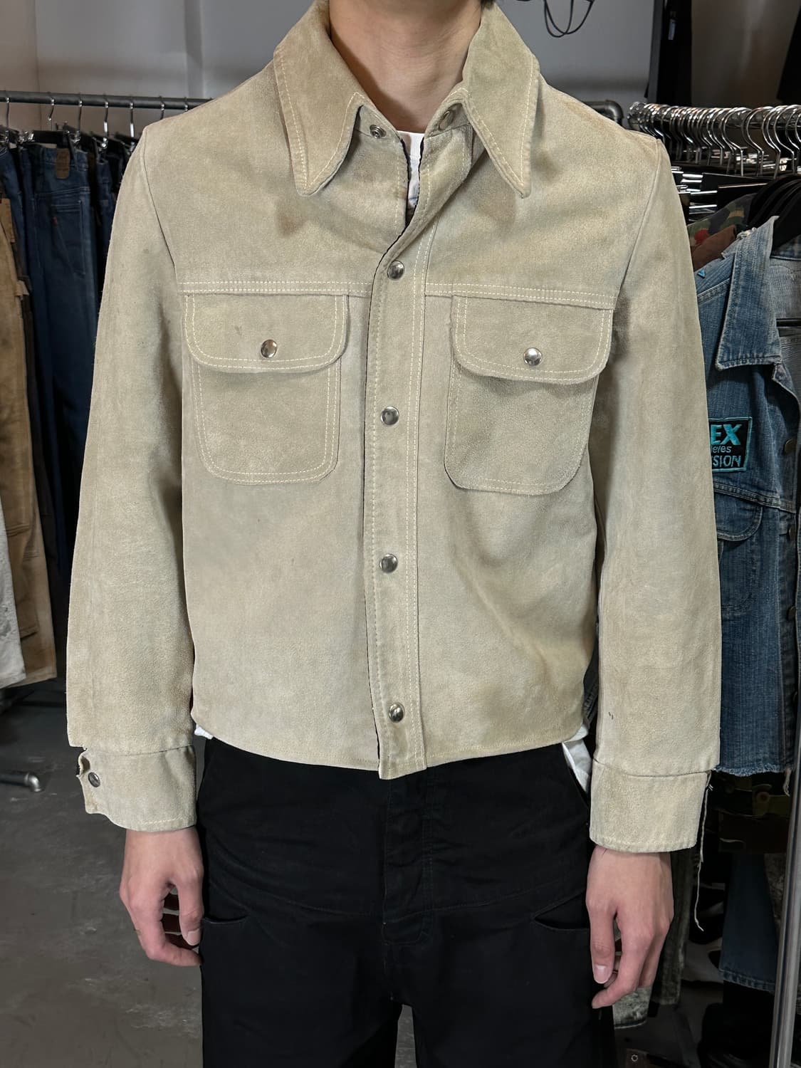 80's 시어스 스웨이드 웨스턴 자켓 빈티지 레더 자켓 상품이미지2