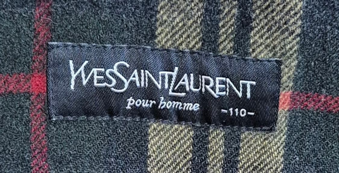 XXL (110) 입생로랑 빈티지 카키 반코트  상품이미지4