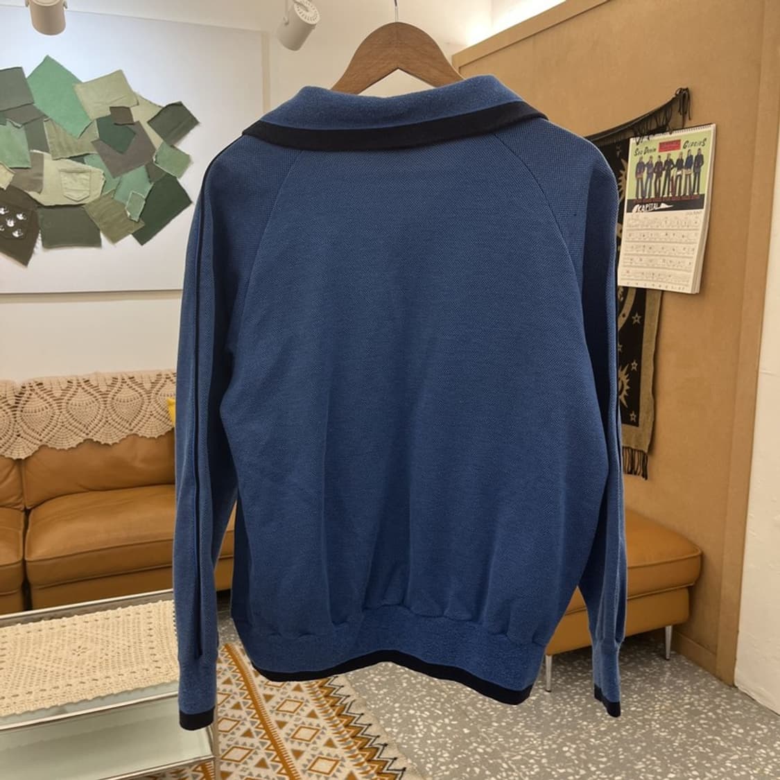 아디다스 서독 올드스쿨 레트로 블루 희귀 스웻 져지 집업 L C10817 상품이미지4