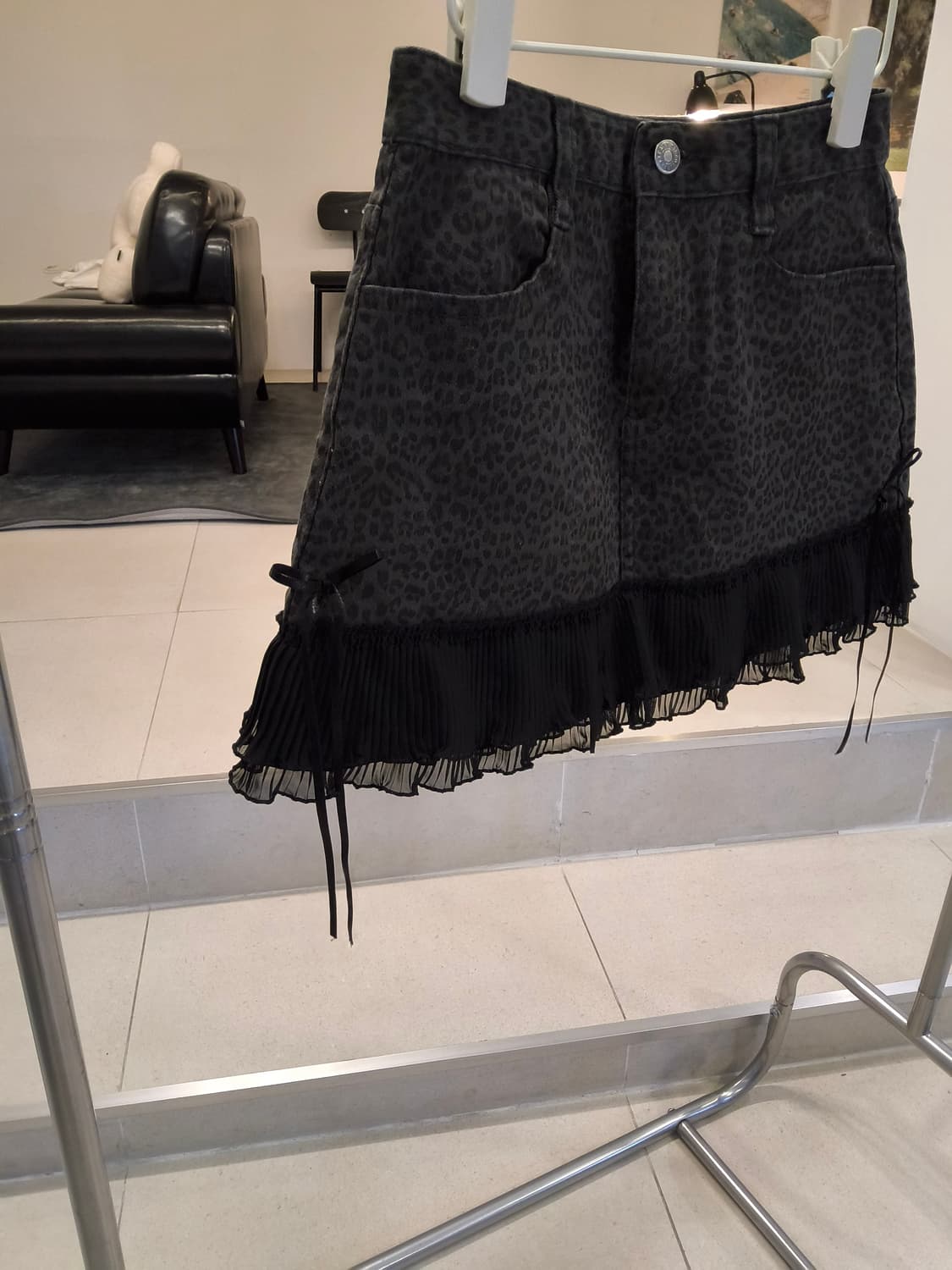 레오파드 프릴 미니스커트 상품이미지3