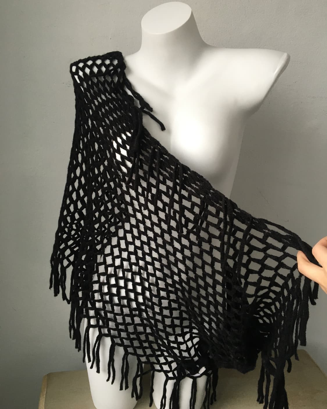 fringe net layered muffler 상품이미지4