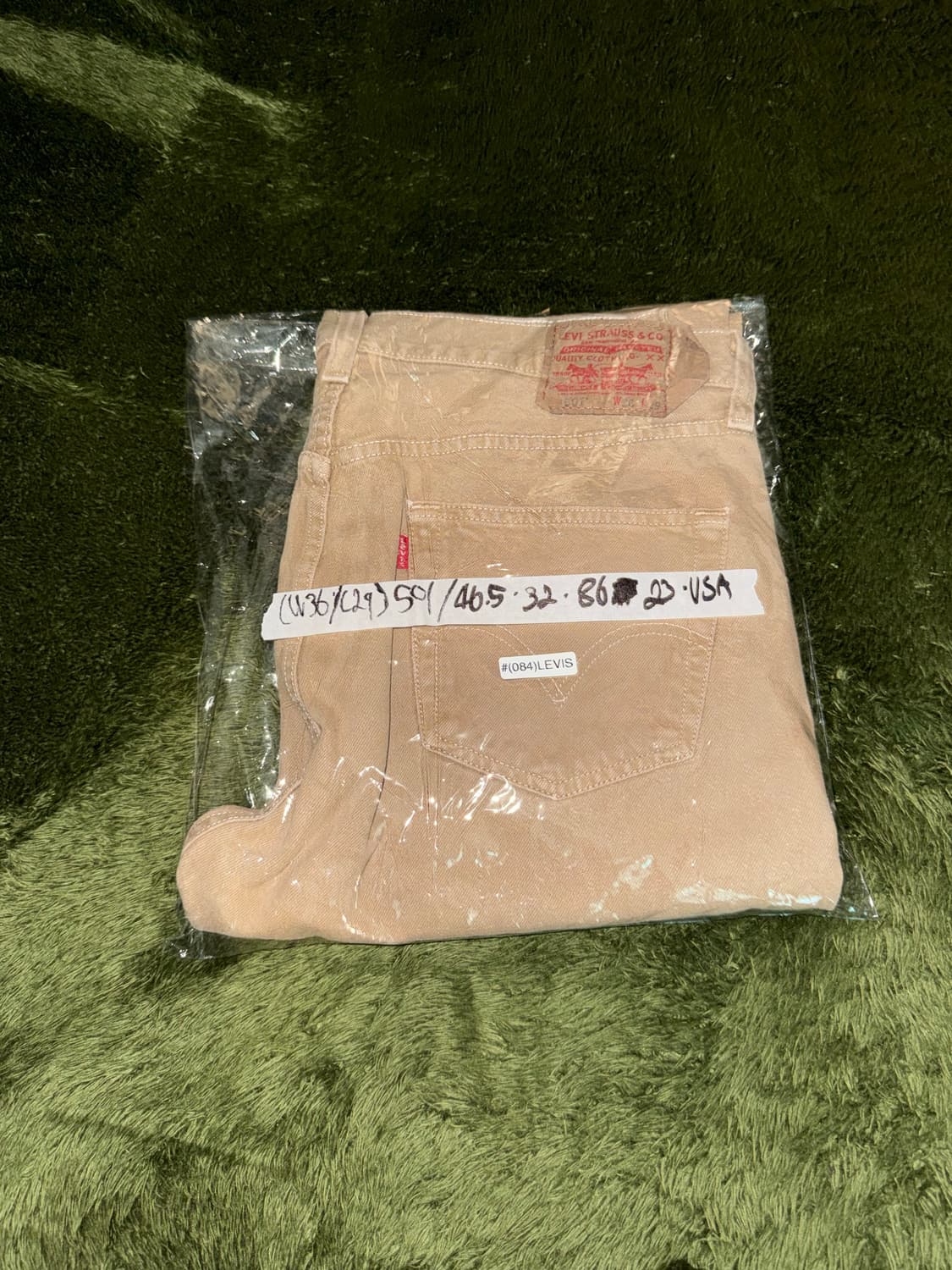 [W36/L29] 리바이스 501 USA 빈티지 워싱 데님 팬츠 베이지 상품이미지10