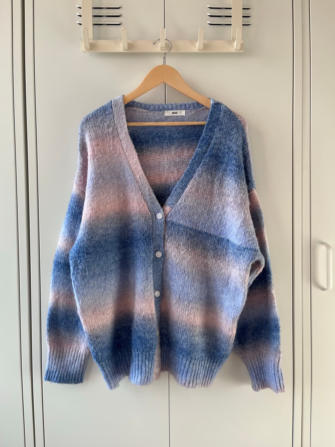 Wego  블루핑크 그라데이션 니트 가디건  상품이미지9