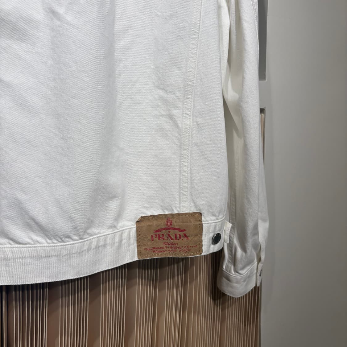 2XL / 프라다 불 데님 화이트 트러커자켓 상품이미지5