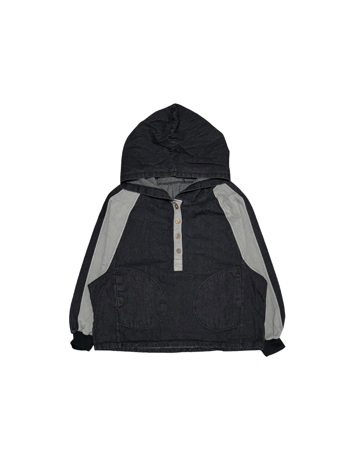 Denim Pullover Hood T-Shirt 상품이미지1