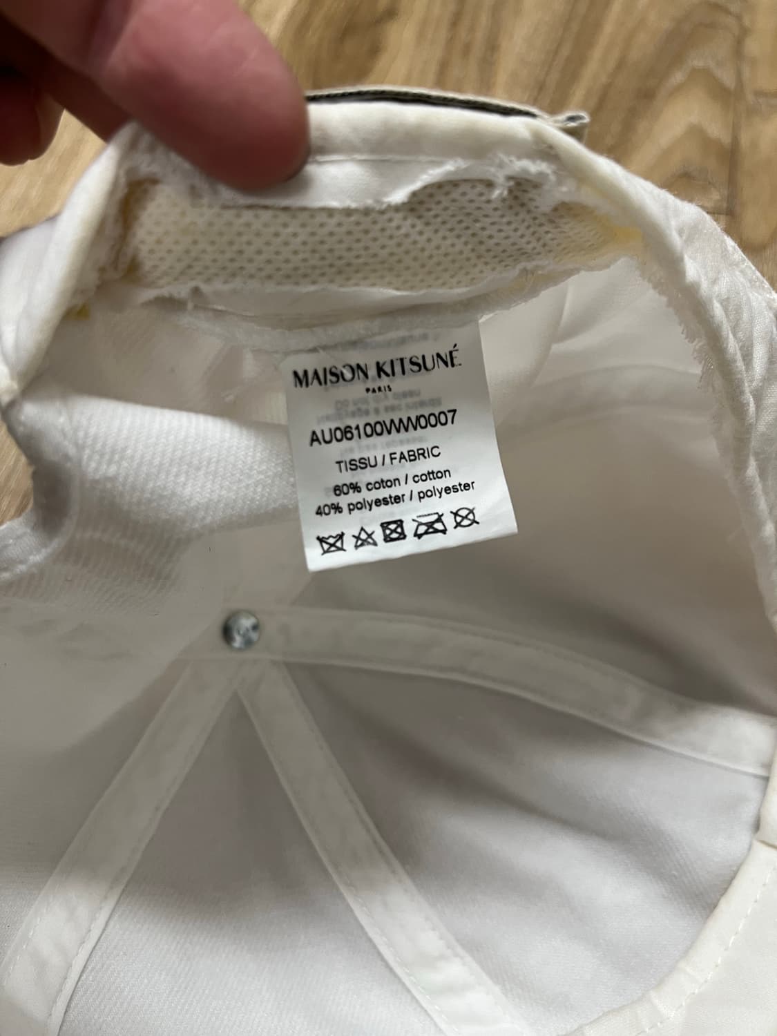 메종키츠네 폭스 화이트 볼캡 상품이미지8