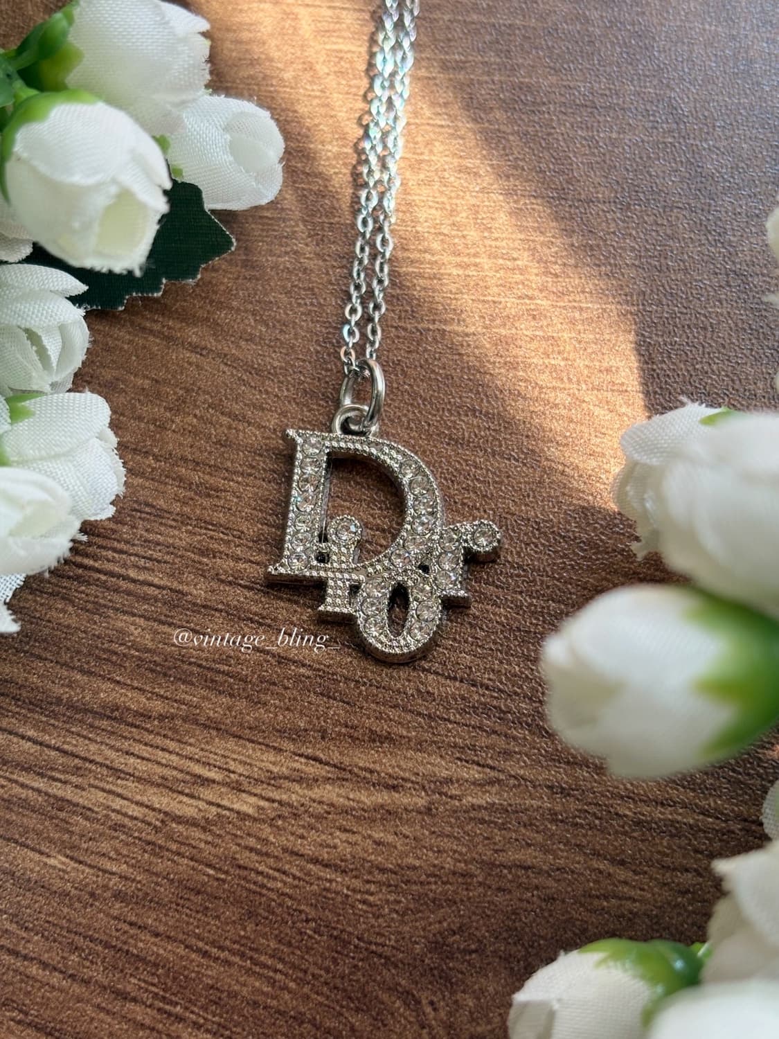 디올 오블리크 풀스톤 실버 목걸이 상품이미지2