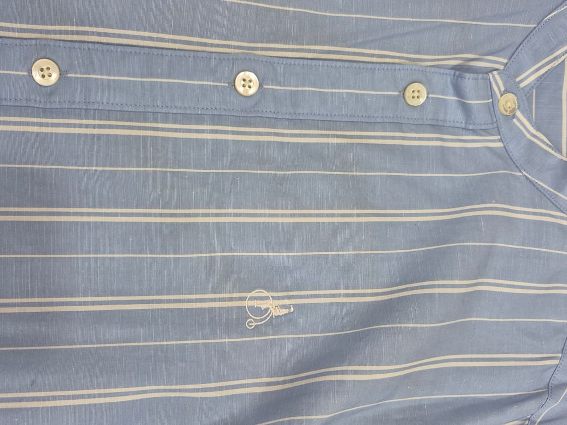 빈폴 스트라이프 헨리넥 셔츠 남성 100 블루 상품이미지3