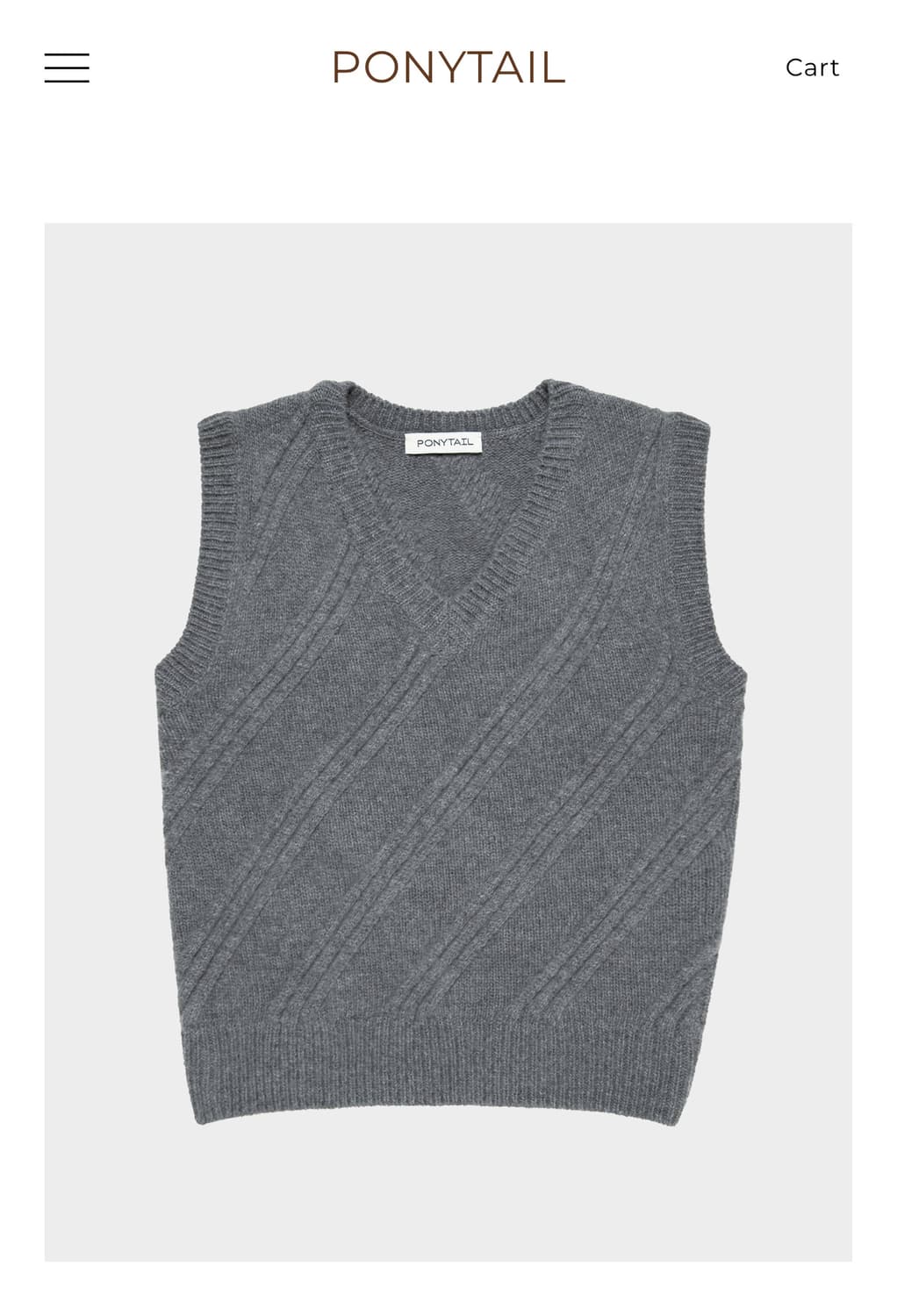ponytail wool knit vest 상품이미지3