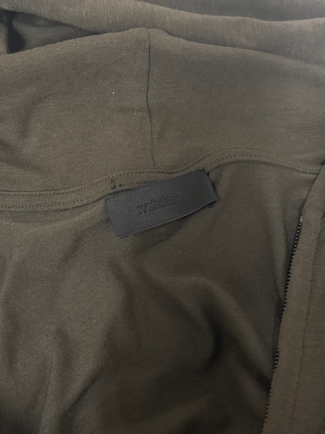 머듈 라운지 후드 집업 올리브 2 상품이미지2