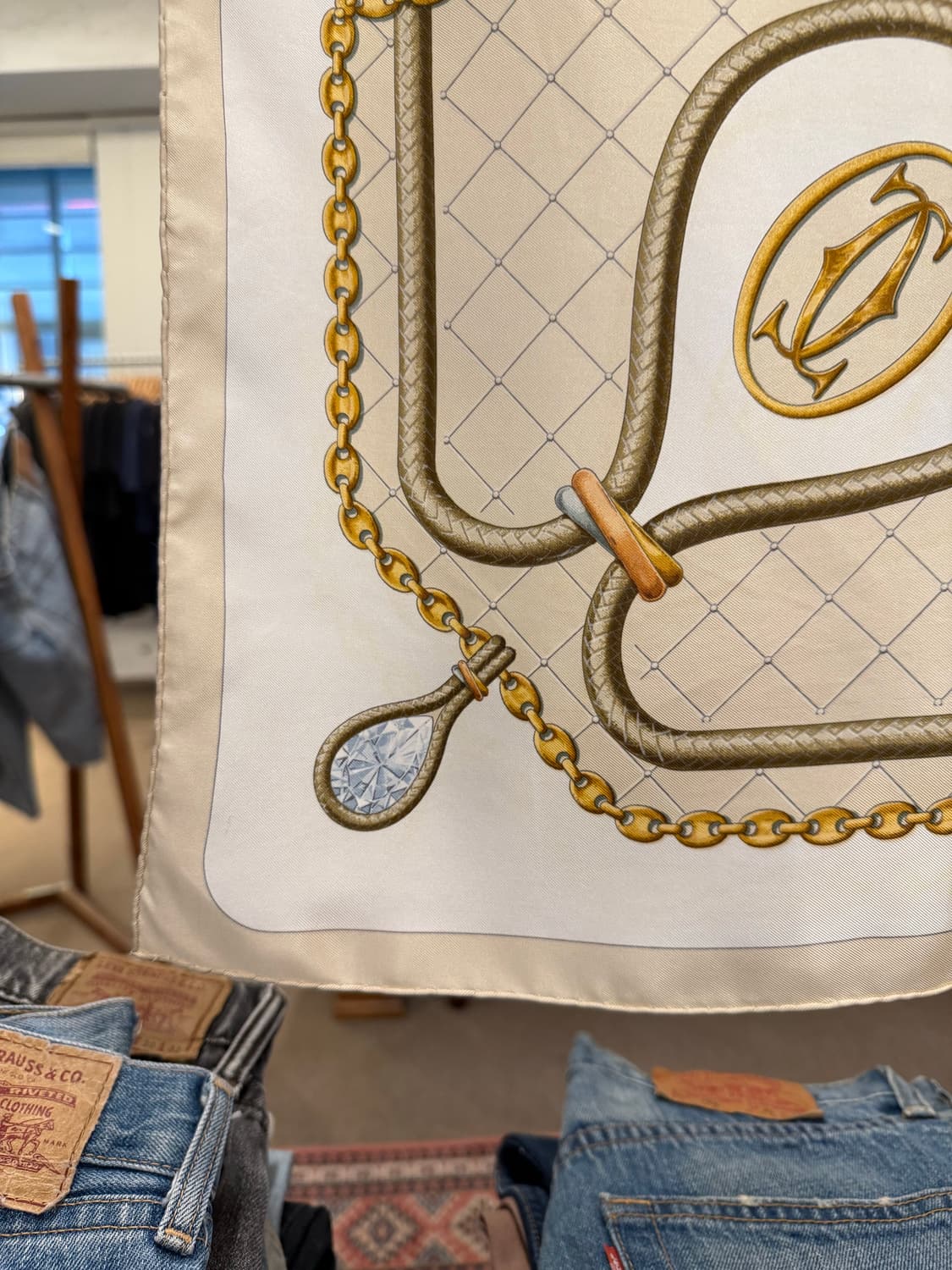 90s 빈티지 Cartier 까르띠에 스카프 상품이미지6